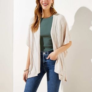 LOFT Rib Striped Pink Dune Wrap